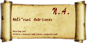 Nánai Adrienn névjegykártya